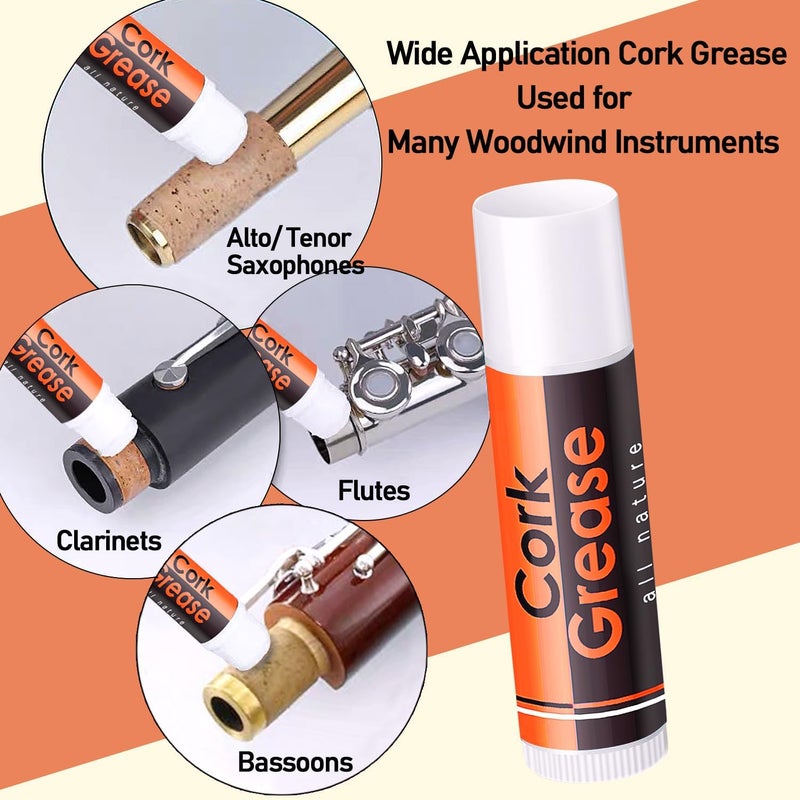 Niantime 10pcs All-Natural Cork Grease for Saxophone Clarinet Flute Oboes, Lubricating Tube Cleaning Care Product, Woodwind Instruments Accessory - Image 4